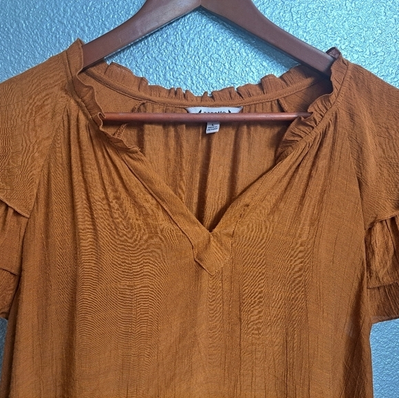 Nanette Lepore Semi Sheer Tiered Ruffle Sleeve Tunic/Top   Size L - Picture 14 of 14